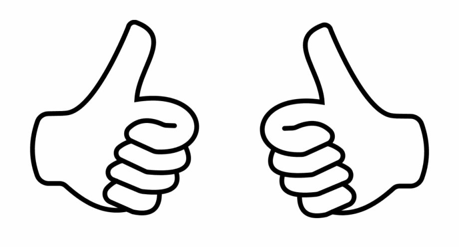 Free Clip Art Of Thumbs Up Clipart Outline