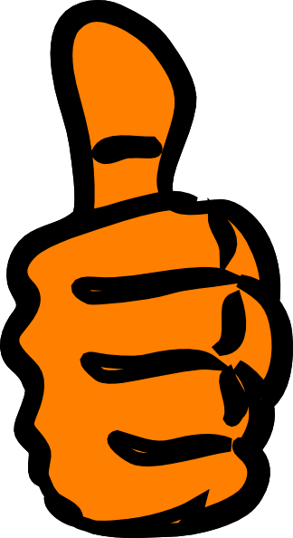 Thumb Up Orange Clip Art at Clker