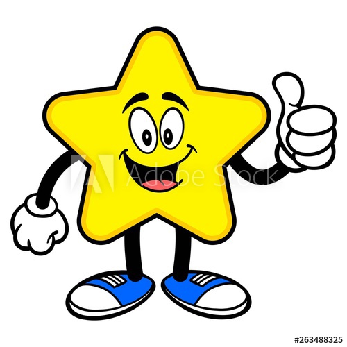 Star Mascot with Thumbs Up