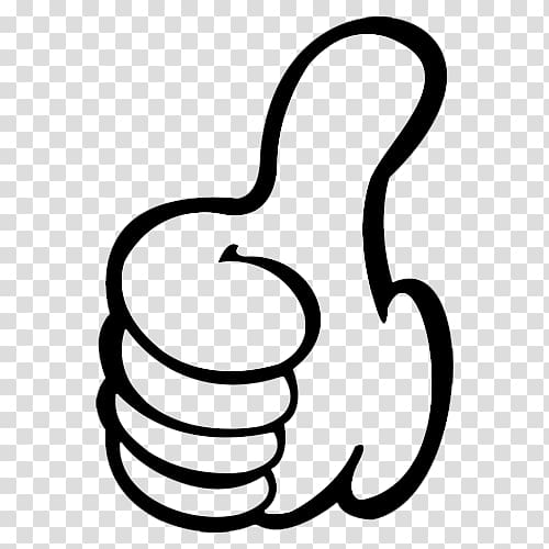 Tilted thumbs up transparent background PNG clipart