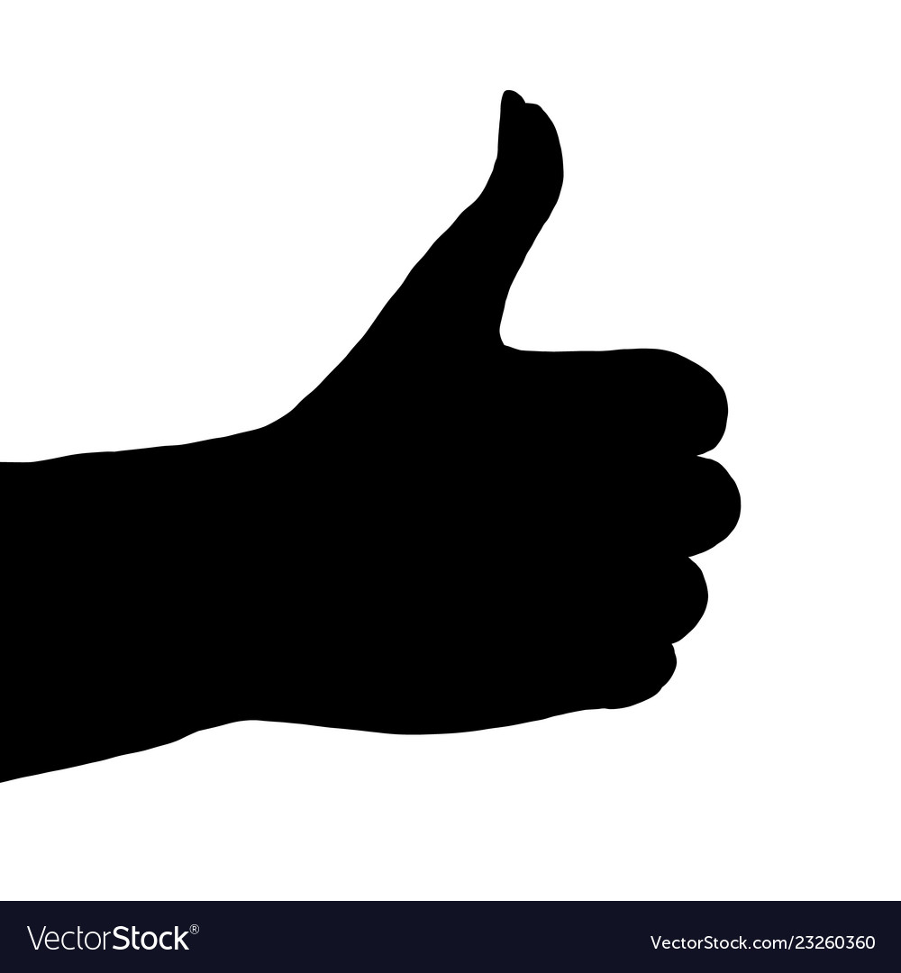 Silhouette thumbs up