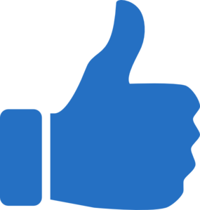 Thumbs Up Icon Blue Clip Art at Clker