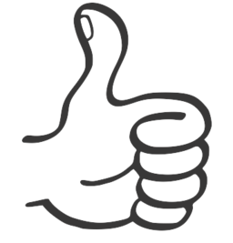 Symbol thumbs clip.