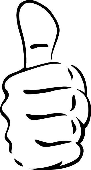 thumbs up clipart white