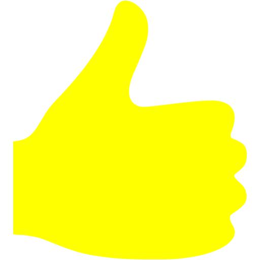 Yellow thumbs up icon