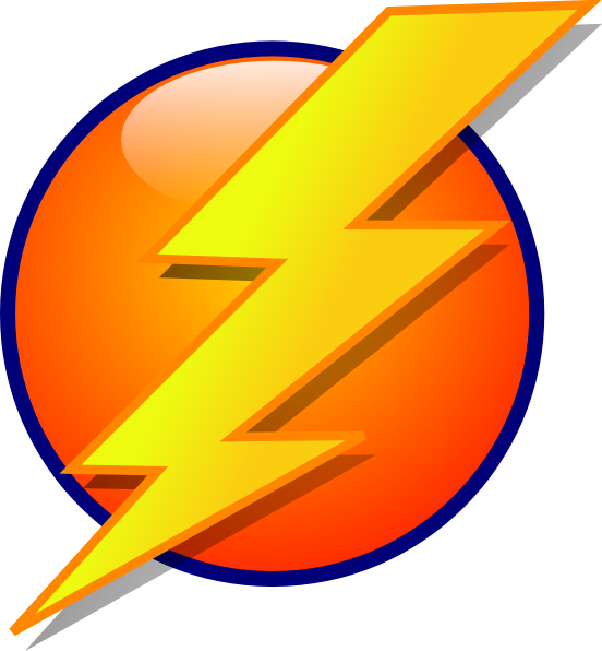 Lightning bolt logo.