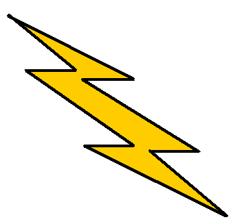 lightning bolt clipart cartoon