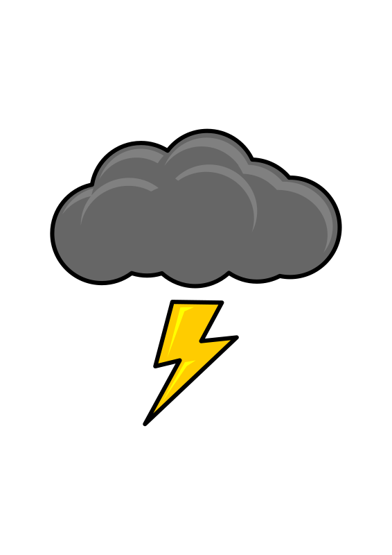 Lightning clipart thundercloud.
