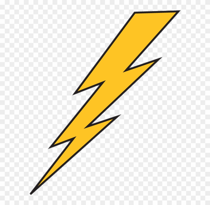Download Lightning Bolt Yellow With Black Outline