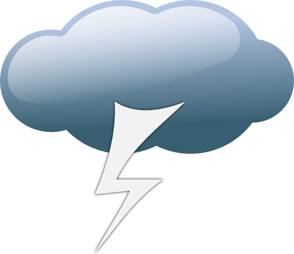 Thunderstorm Weather Symbols Clip Art at Clker