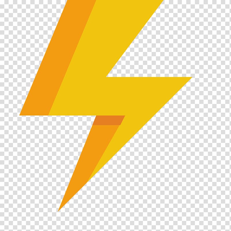 Yellow lightning illustration.