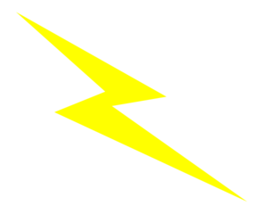 Yellow Lightening Bolt Clip Art at Clker