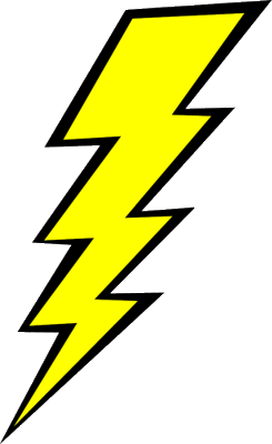 Electricity lightning bolt.
