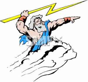The Greek God of Thunder, Zeus