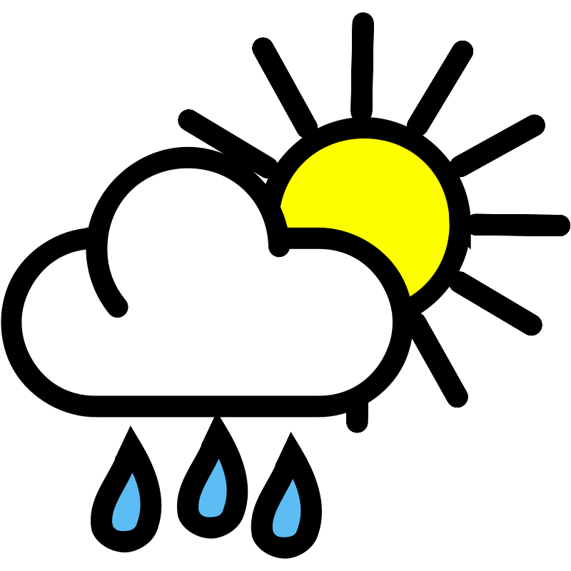Thunderstorm clipart scattered.