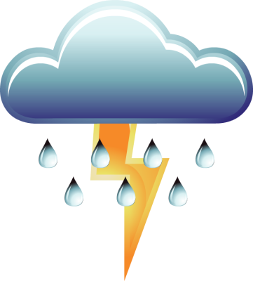 Scattered Thunderstorms Clipart image