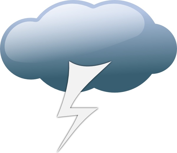 Thunderstorm Weather Symbols clip art Free vector in Open