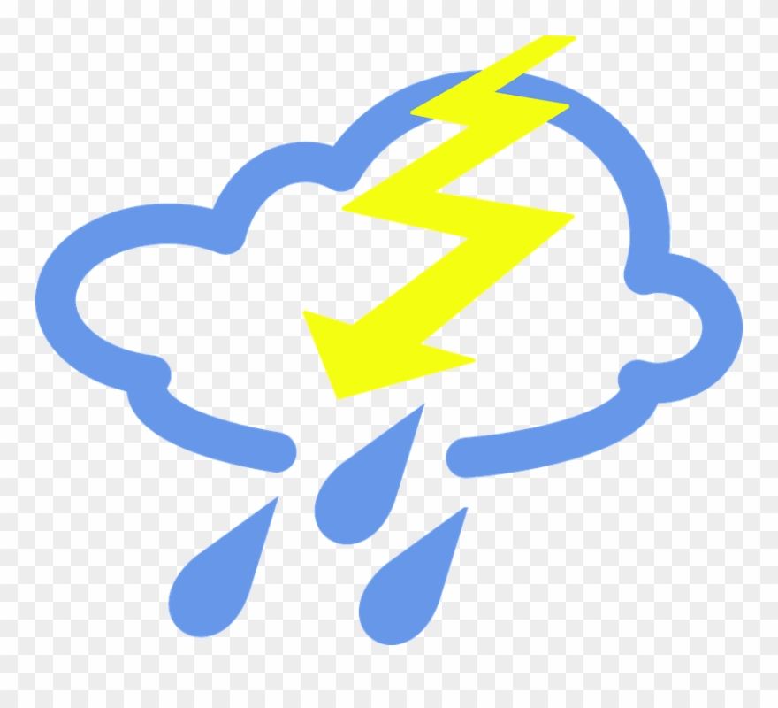 Free Vector Thunder Storms Weather Symbol Clip Art