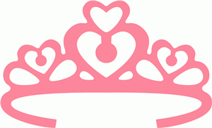 Heart tiara clipart