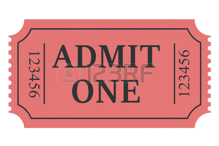 Admit One Ticket Clipart