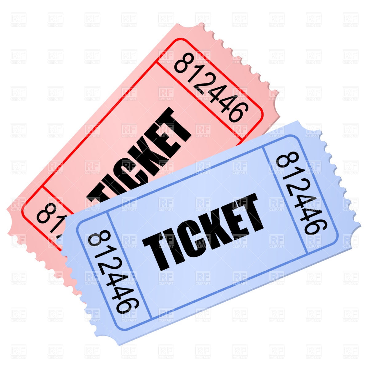 Blank ticket clipart.