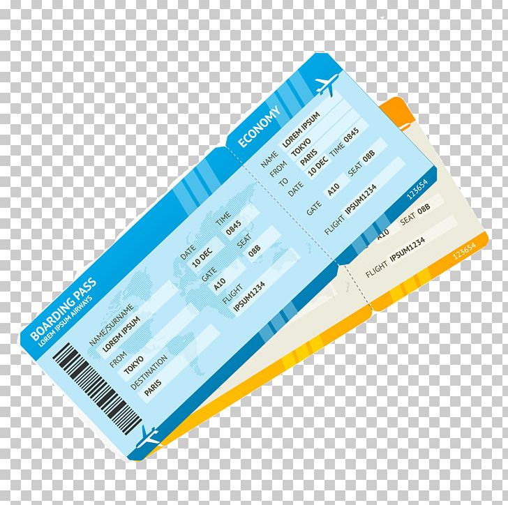 Air Travel Airplane Flight Airline Ticket Boarding Pass PNG