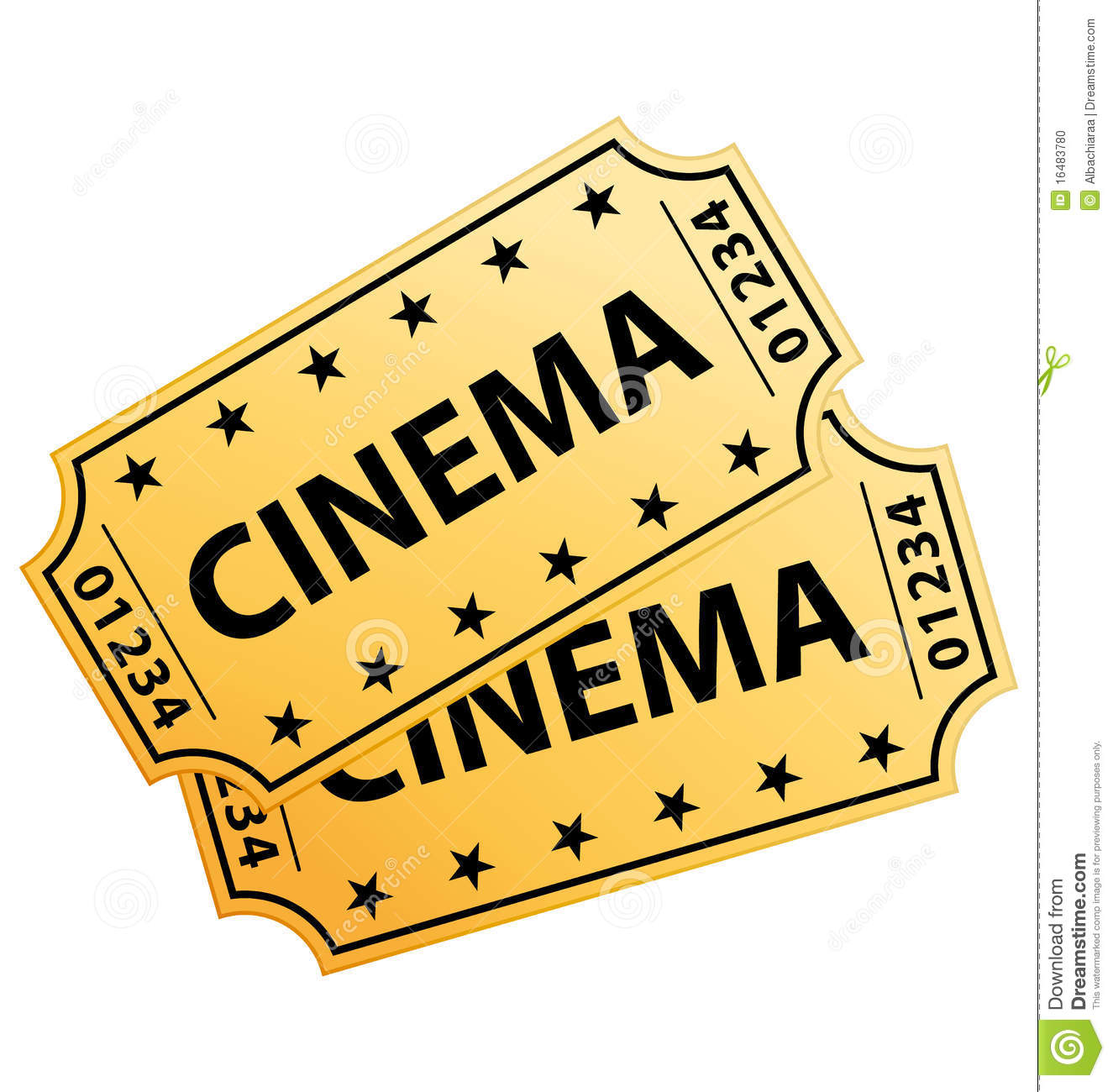 Cinema ticket clipart