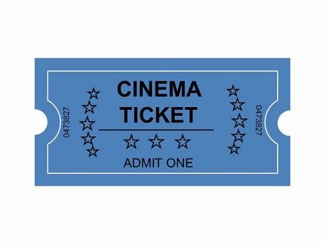 Movie ticket clip.