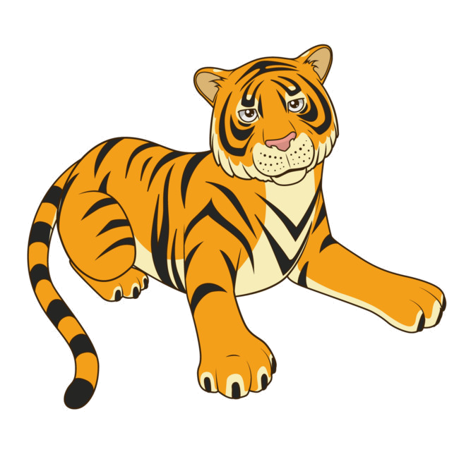 Tiger clipart cartoon.