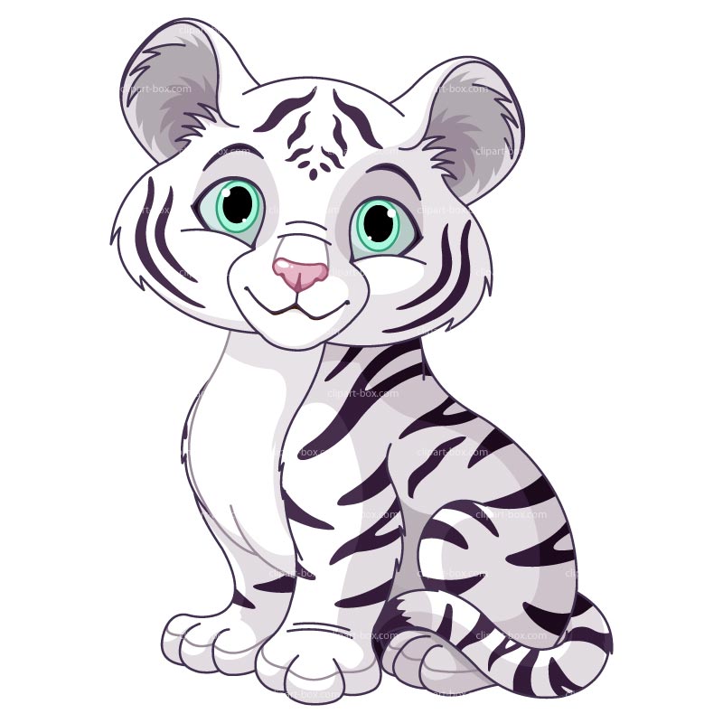 Tiger black and white baby tiger top clip art black and