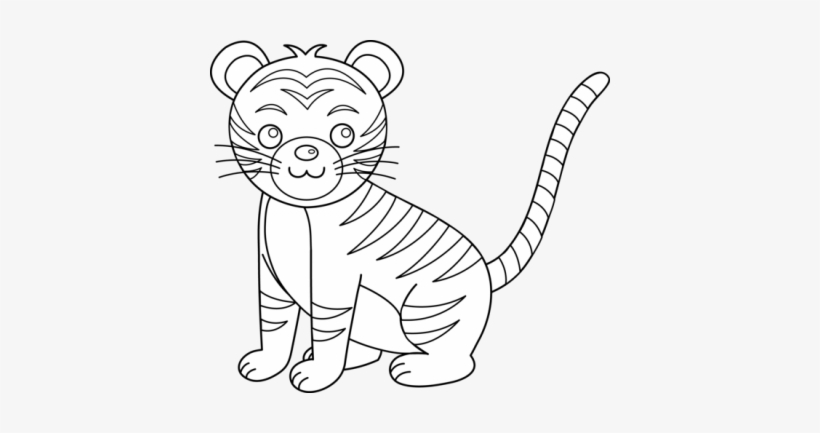 Tiger cub coloring.