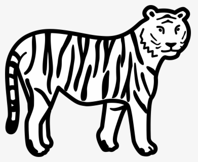 Free Tiger Black And White Clip Art with No Background