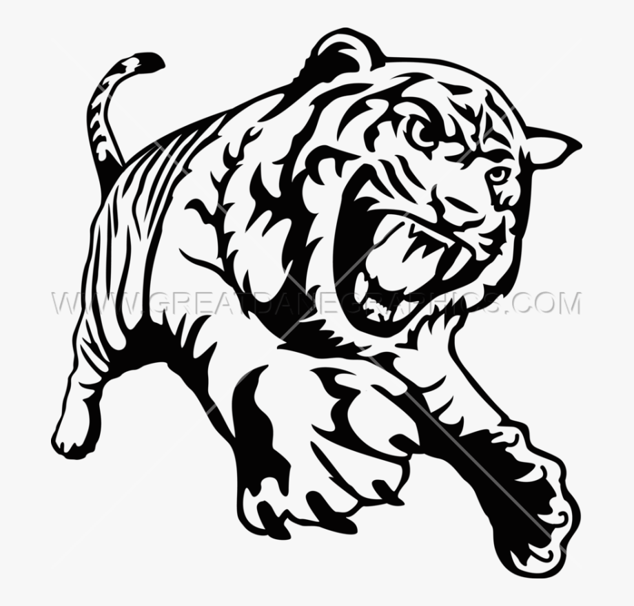 Pin Black And White Tiger Clipart