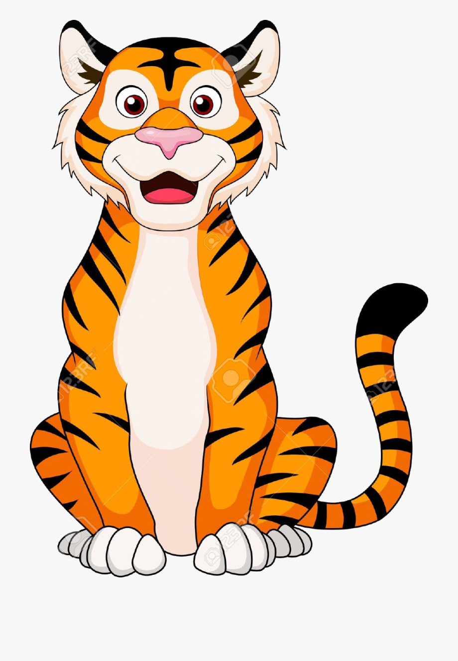 Tiger Clipart Cute Pencil And In Color Transparent
