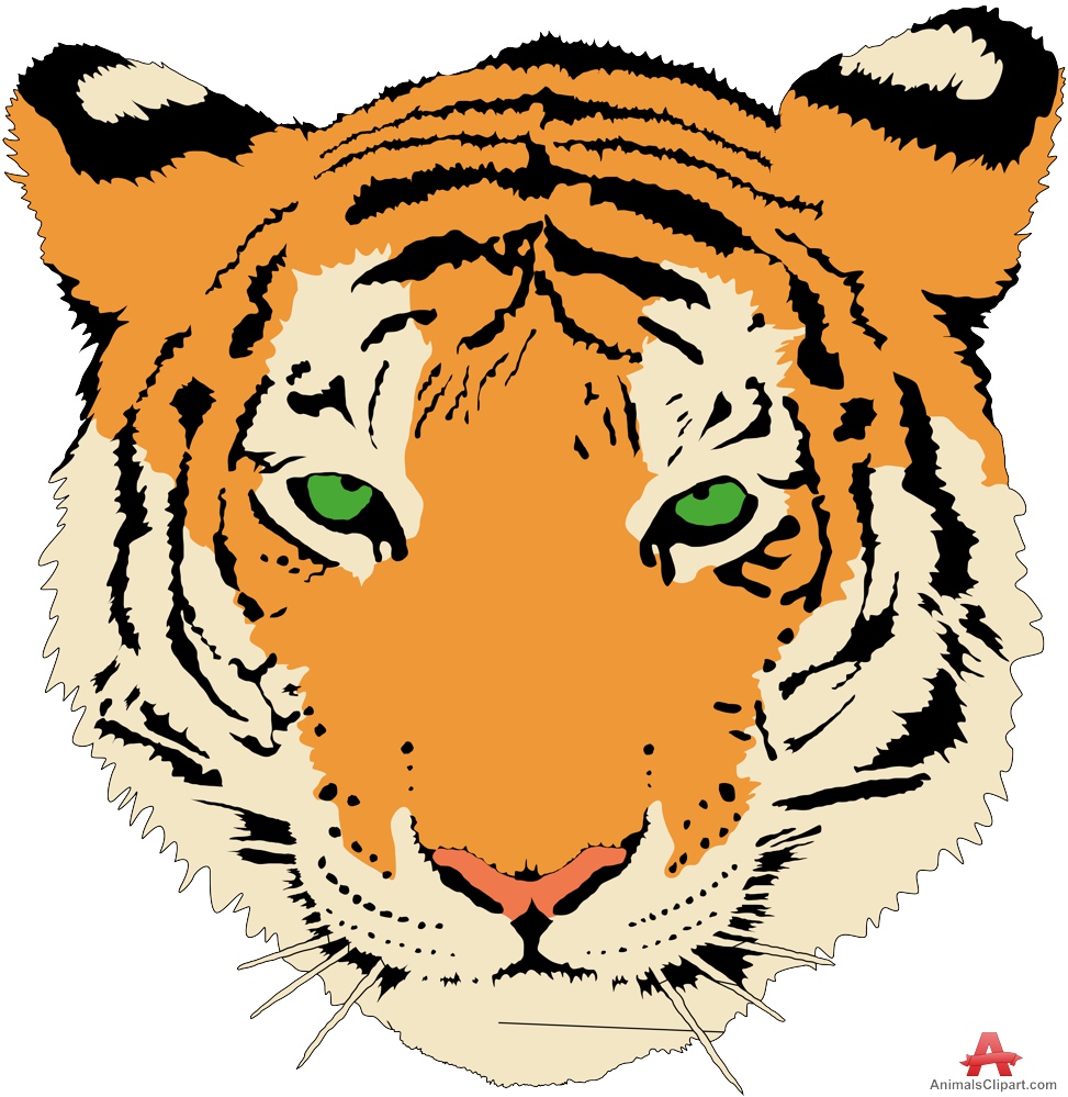 Beautiful tiger face clipart free design download