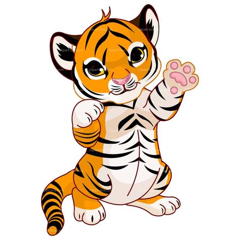 Baby tiger drawingclipart cute