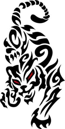 Chinese tribal tattoo tiger