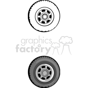 Two tires clipart.