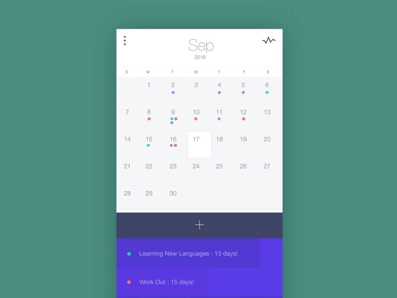 Monthly Todo list mobile app