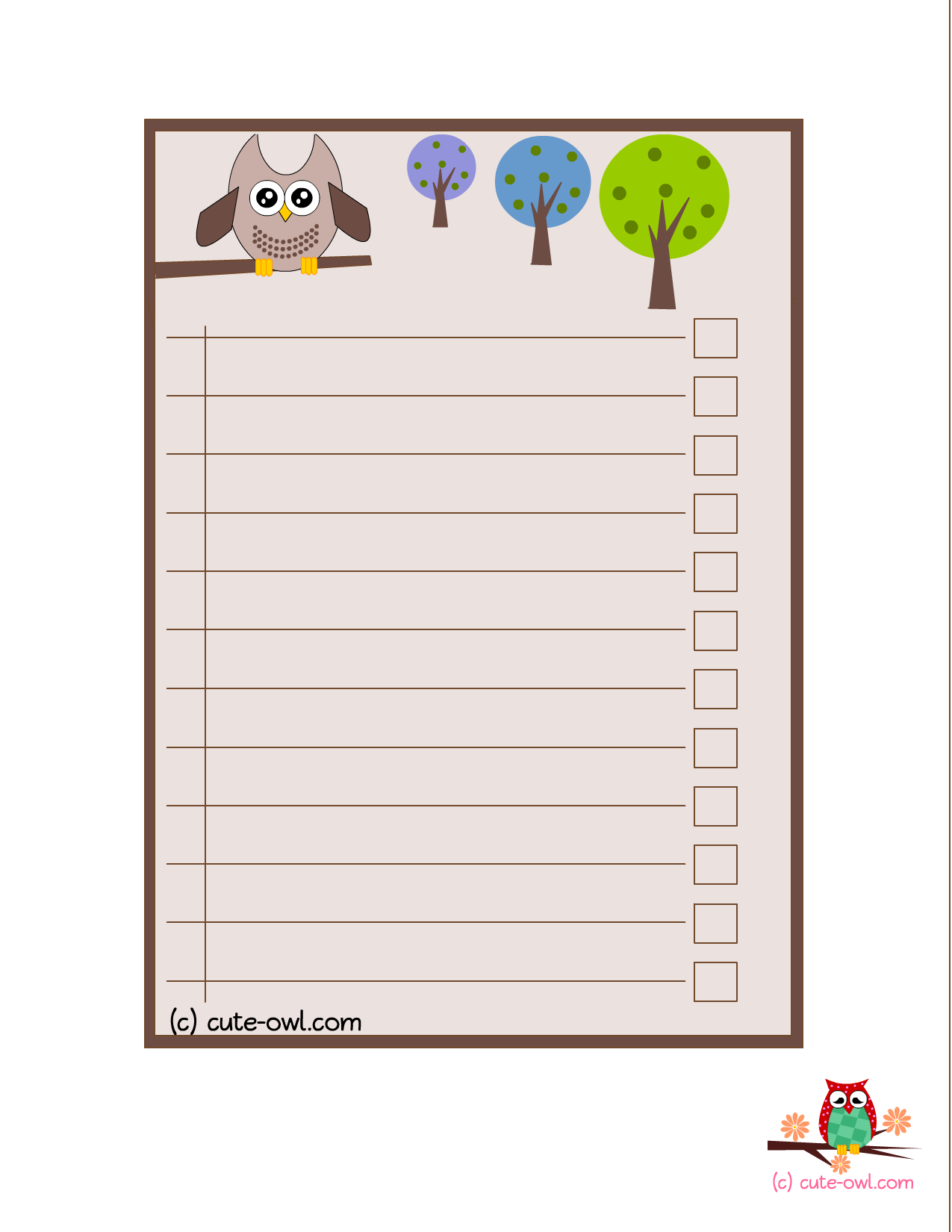 Cute Checklist Clipart To Do List Printable by