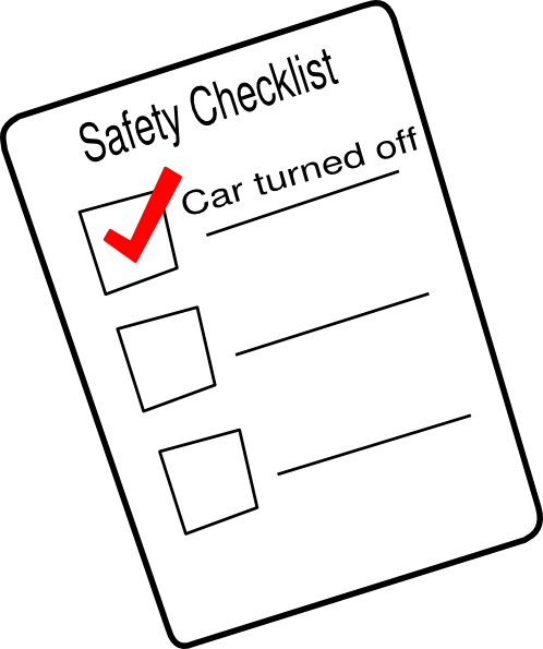 Safety checklist clip.
