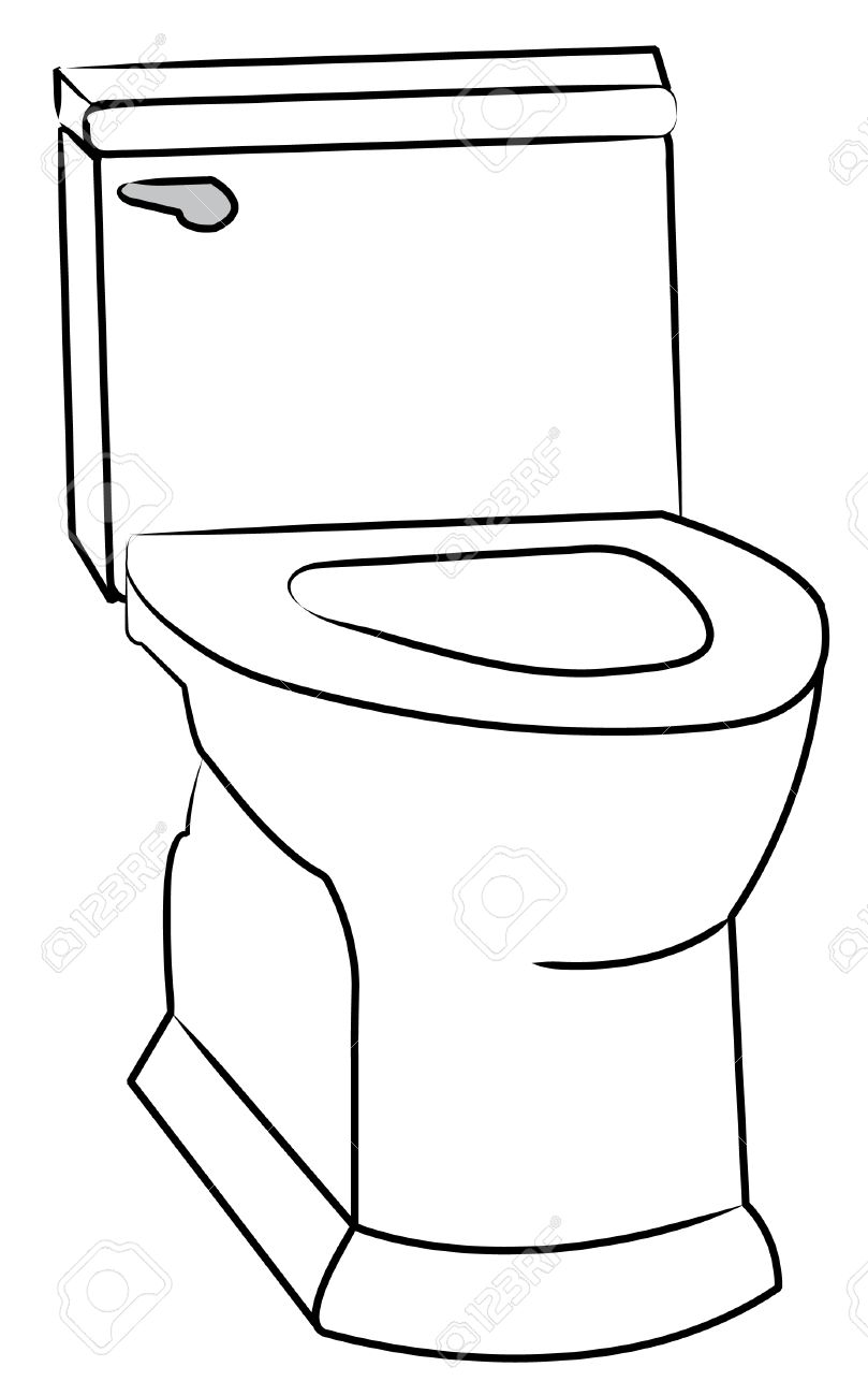 toilet clipart black white