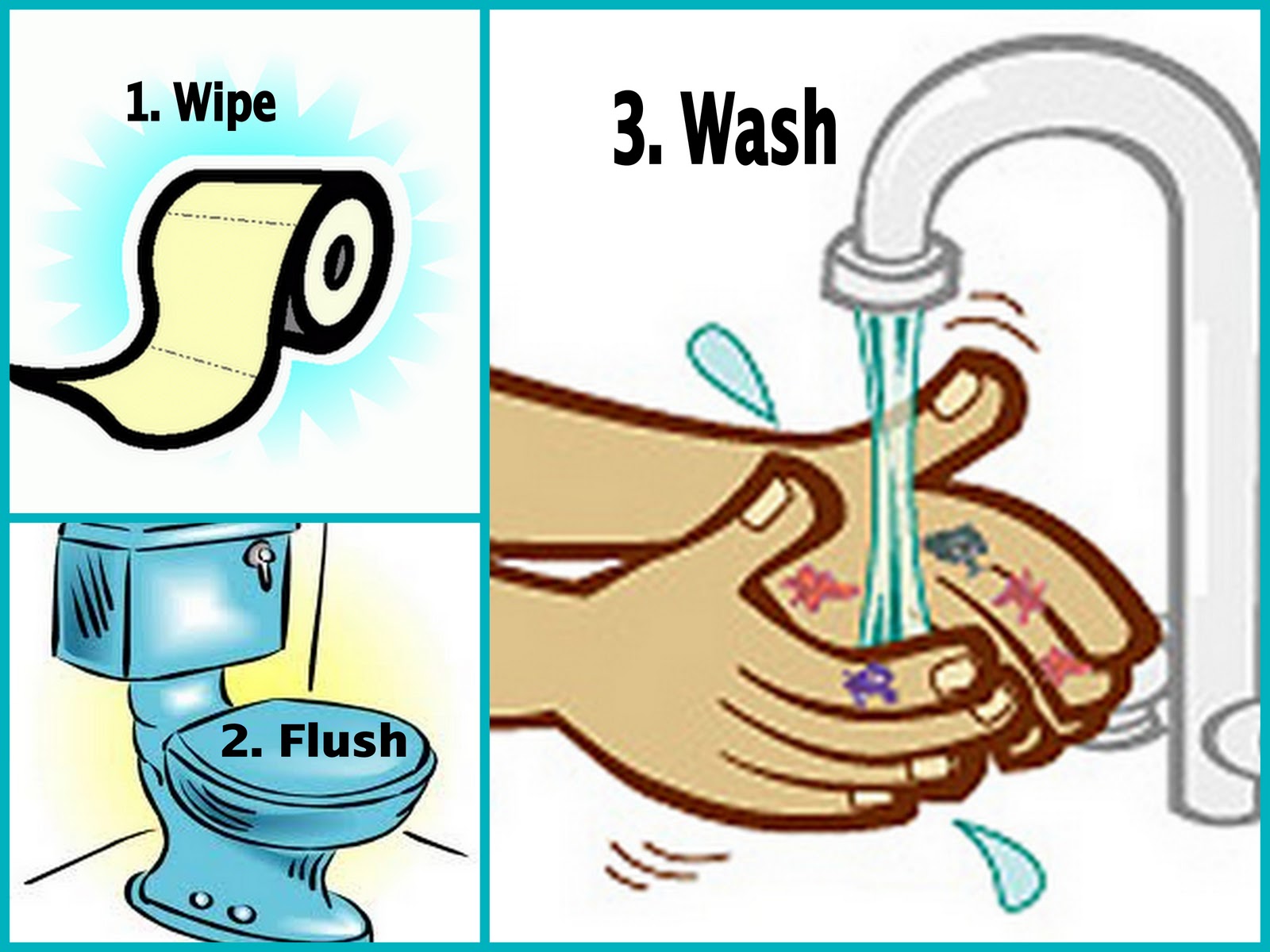 Clip Art Flush Toilet Illustrations And Hand Hygiene clipart