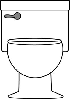 Toilet clipart black and white