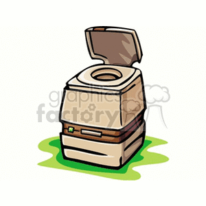 Portable toilet clipart.