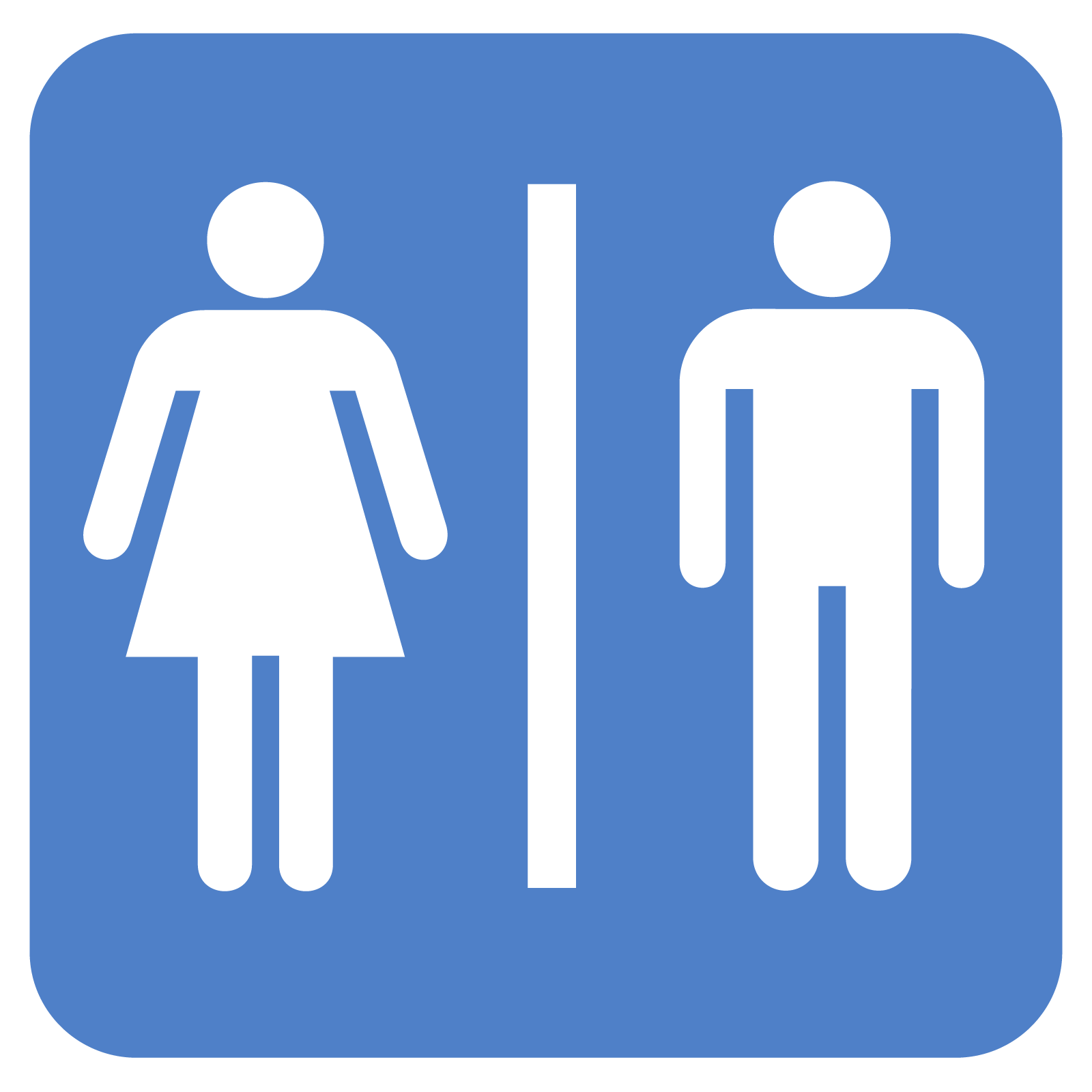 Free toilet sign.
