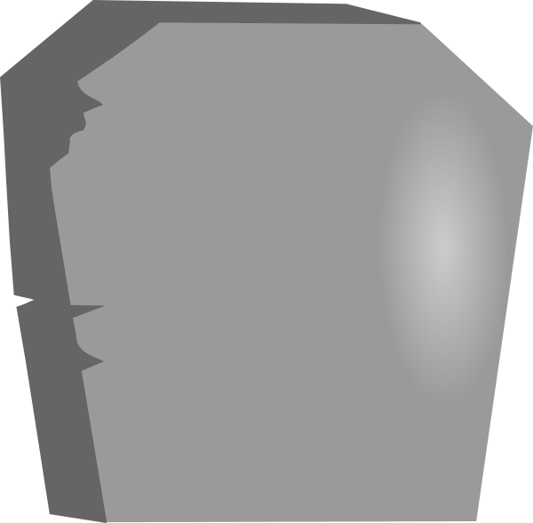 Large blank tombstone.