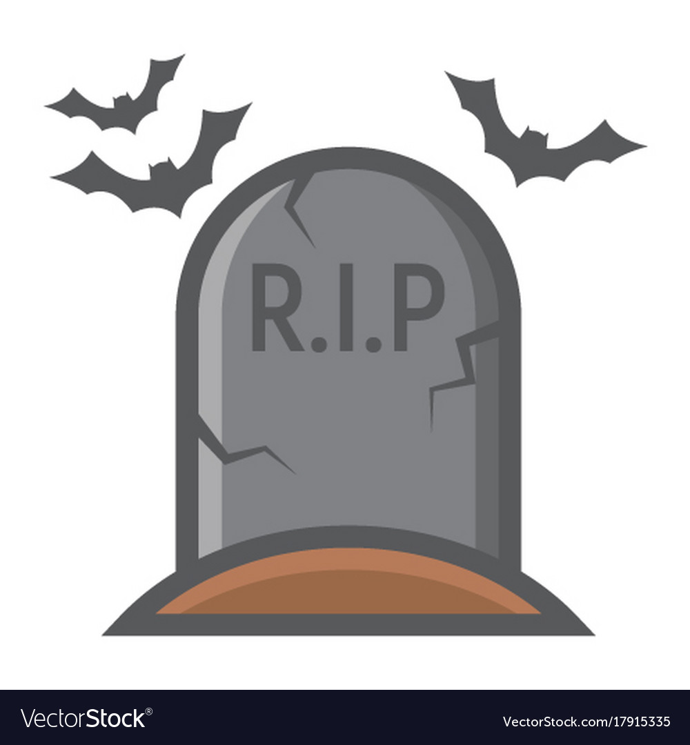 Tombstone filled outline icon halloween scary