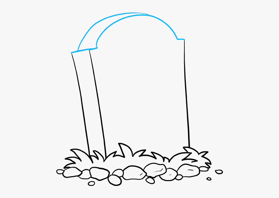 How draw tombstone.