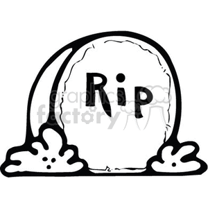 RIP tombstone clipart